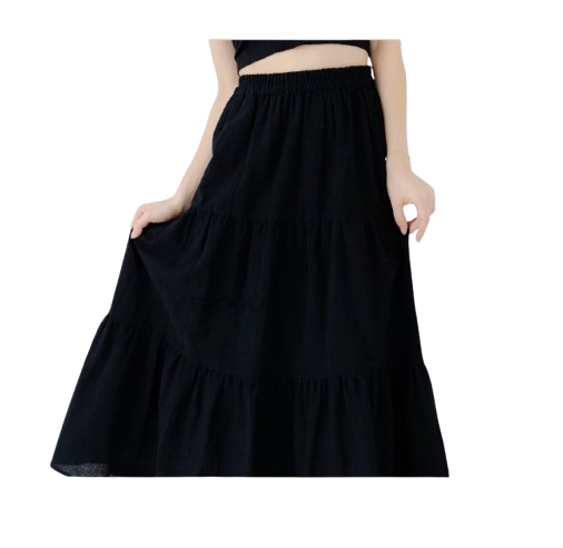 BAGGU Nakia Layer Skirt Black