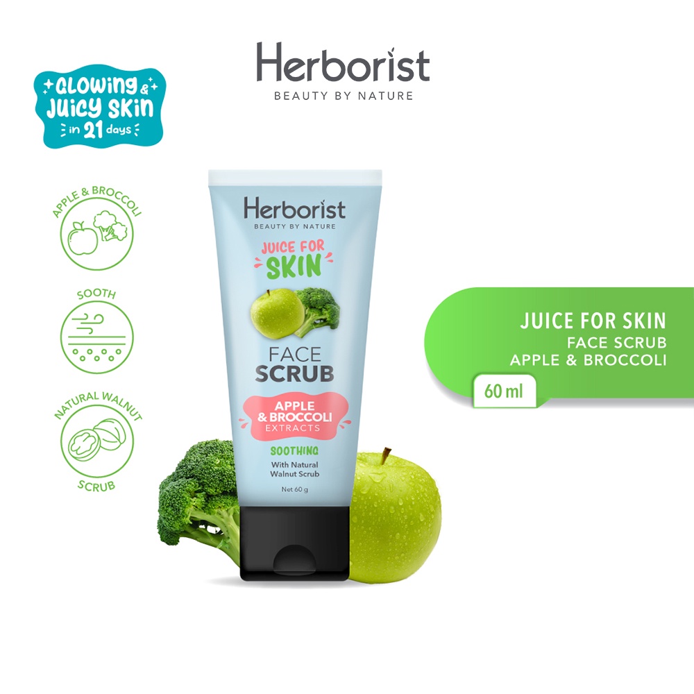 Victoria Care Indonesia Herborist Juice For Skin Face Scrub Apple & Broccoli Extract