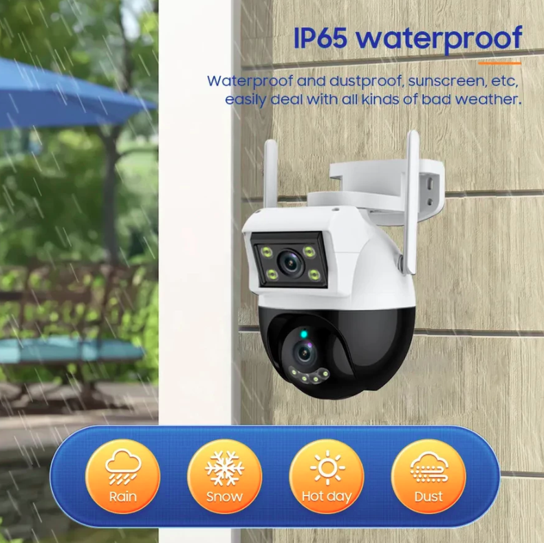 Upin Masa Depan Eyesec CCTV Outdoor Wi-Fi IP Camera 360° PTZ 6MP Q16-2L