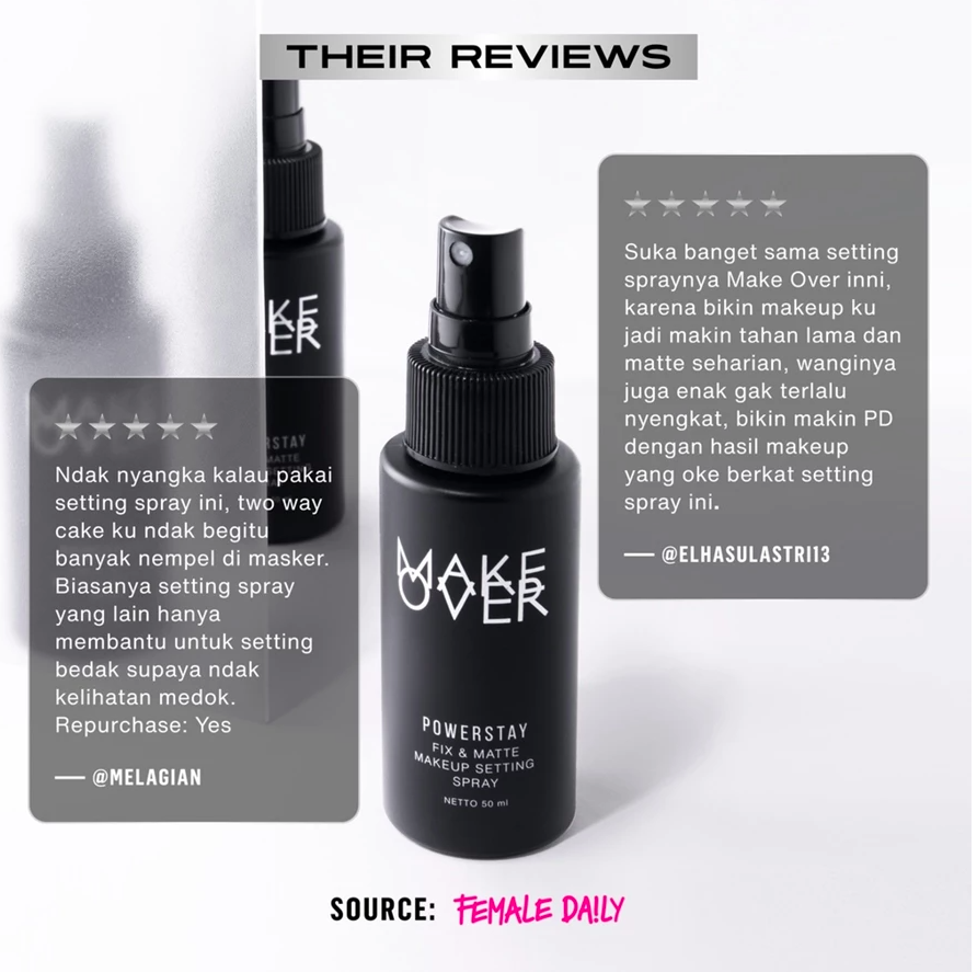 Paragon Technology and Innovation MAKE OVER Powerstay Fix & Matte Makeup Setting Spray