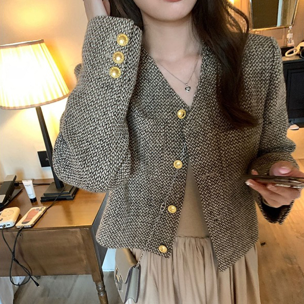 Susana Mall Blazer Crop Coklat Gaya Modis Korea Style 2