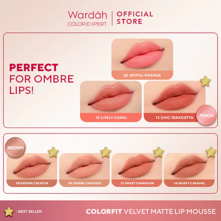 Paragon Technology and Innovation Wardah Colorfit Velvet Matte Lip Mousse 13 Sweet Cinnamon
