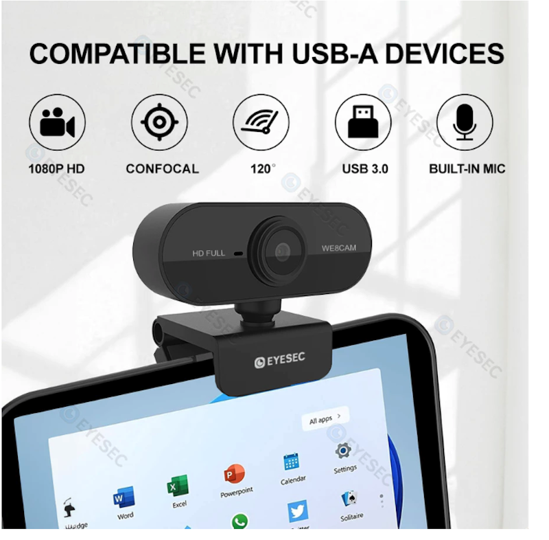 Eyesec Webcam 1080P Laptop USB Kamera PC 4