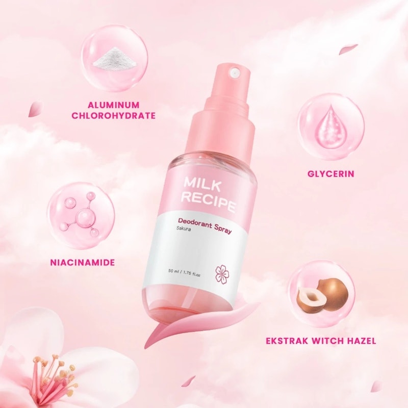 Milk Recipe Deodorant Spray Sakura 3