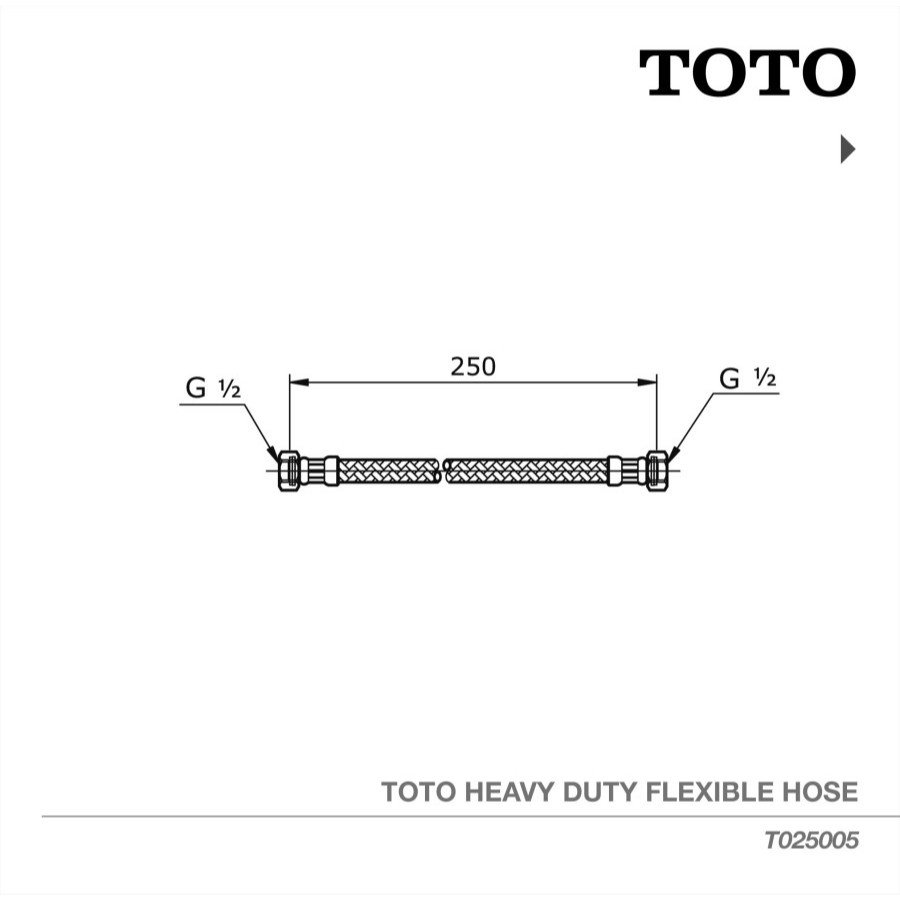 Surya Toto Indonesia TOTO Heavy Duty Flexible Hose T025005