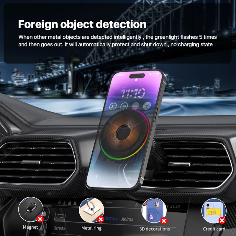 KiiP Magnetic Wireless Fast Charging Car Phone Holder 4
