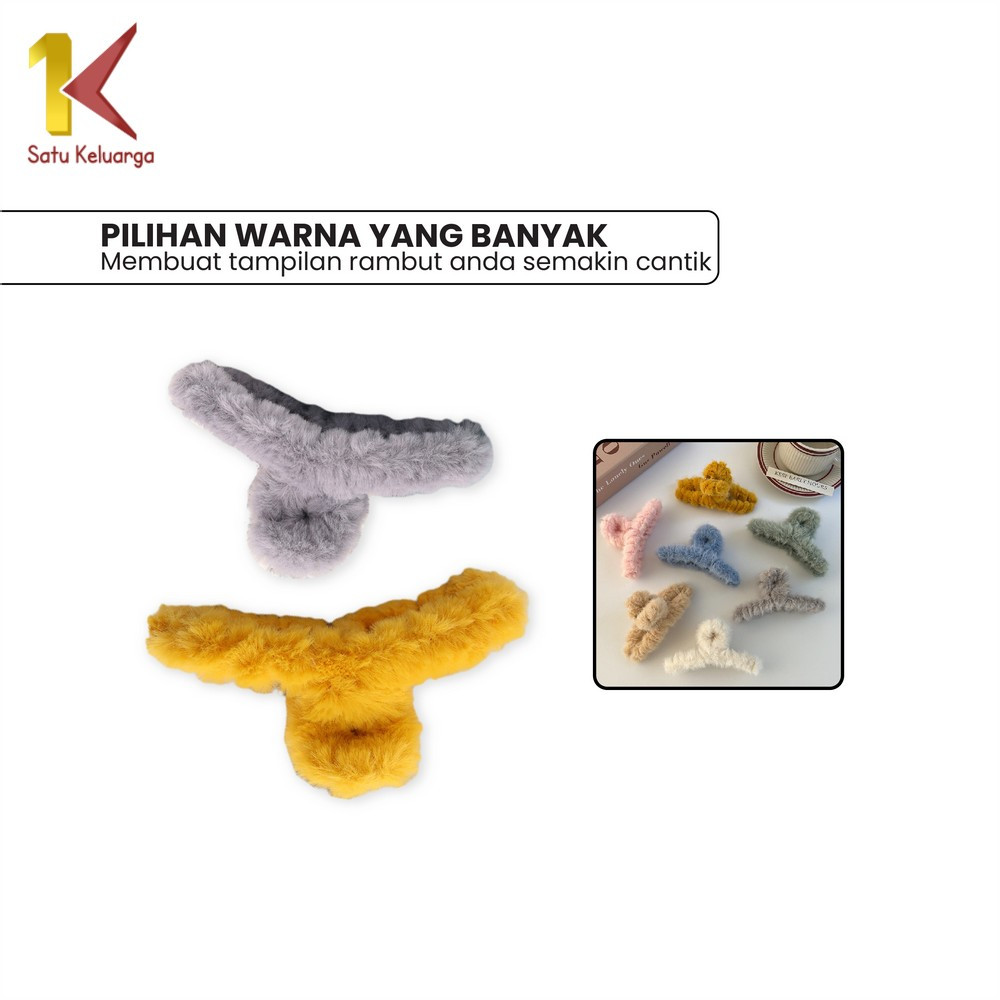 Limindi Sukses Bersama Satu Keluarga Jedai Jepit Rambut Bulu Korea C1055