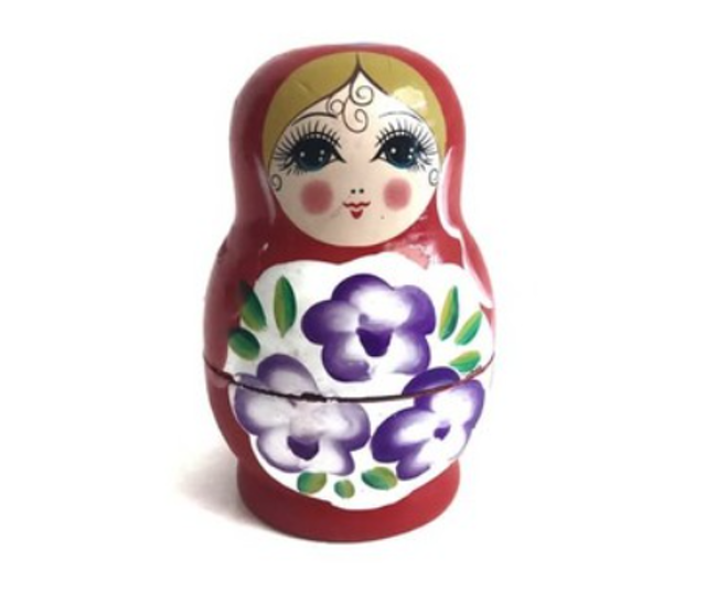 Boneka Kayu Babushka Matryoshka Chibi Cuby Isi 5