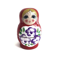 Boneka Kayu Babushka Matryoshka Chibi Cuby Isi 5