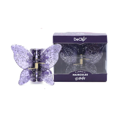 DeClip Jedai Butterfly Haircules Jepit Kupu Gigi 4 Galaxy Blue Glitter