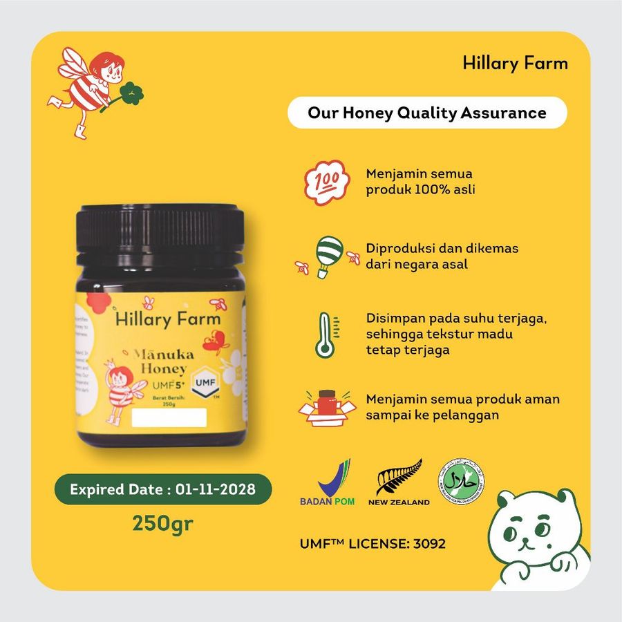 Hasindo Boga Indonesia Hillary Farm Manuka Honey UMF 5+
