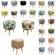 Round Canvas Ottoman Stool 1
