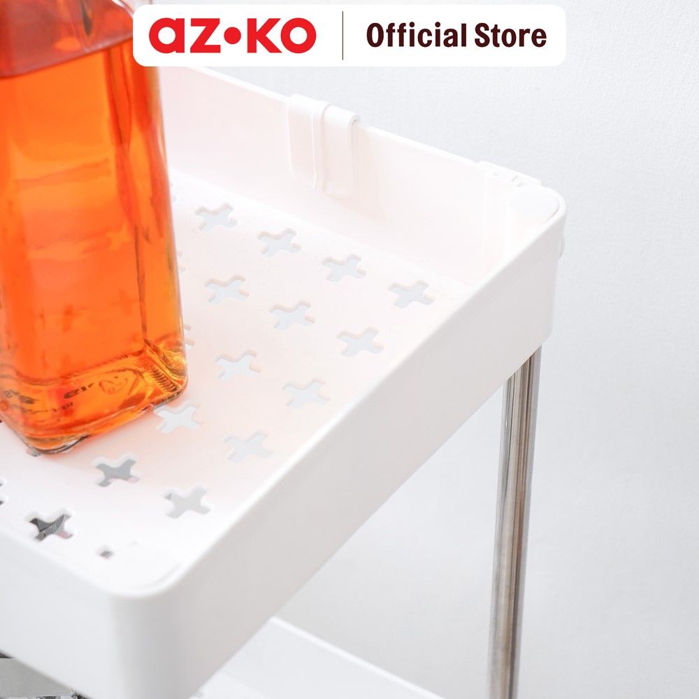 Aspirasi Hidup Indonesia AZKO Stora Rak Troli 4 Tingkat Putih