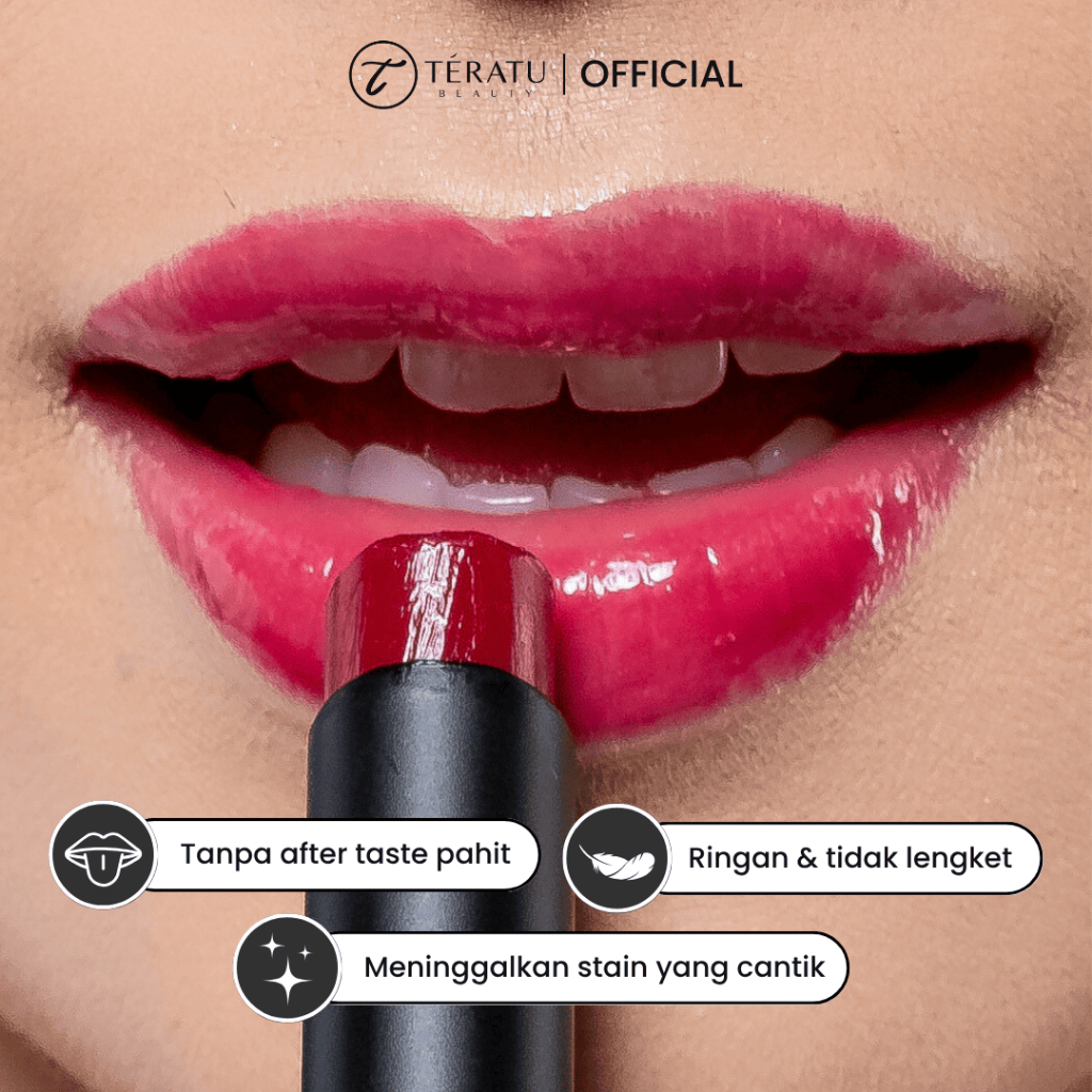 Fandi Universal Kosmekreasi Tératu Beauty Glossy Melting Balm Lip Tinted Treatment Stick 02 Nutty Sand