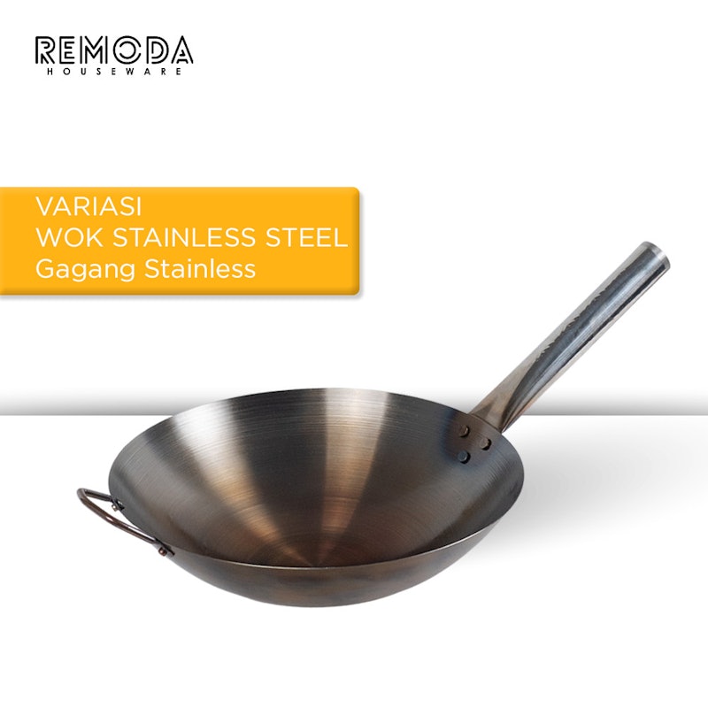 Calypso Onomane Wok Stainless Steel Gagang Kuping 34 cm 4