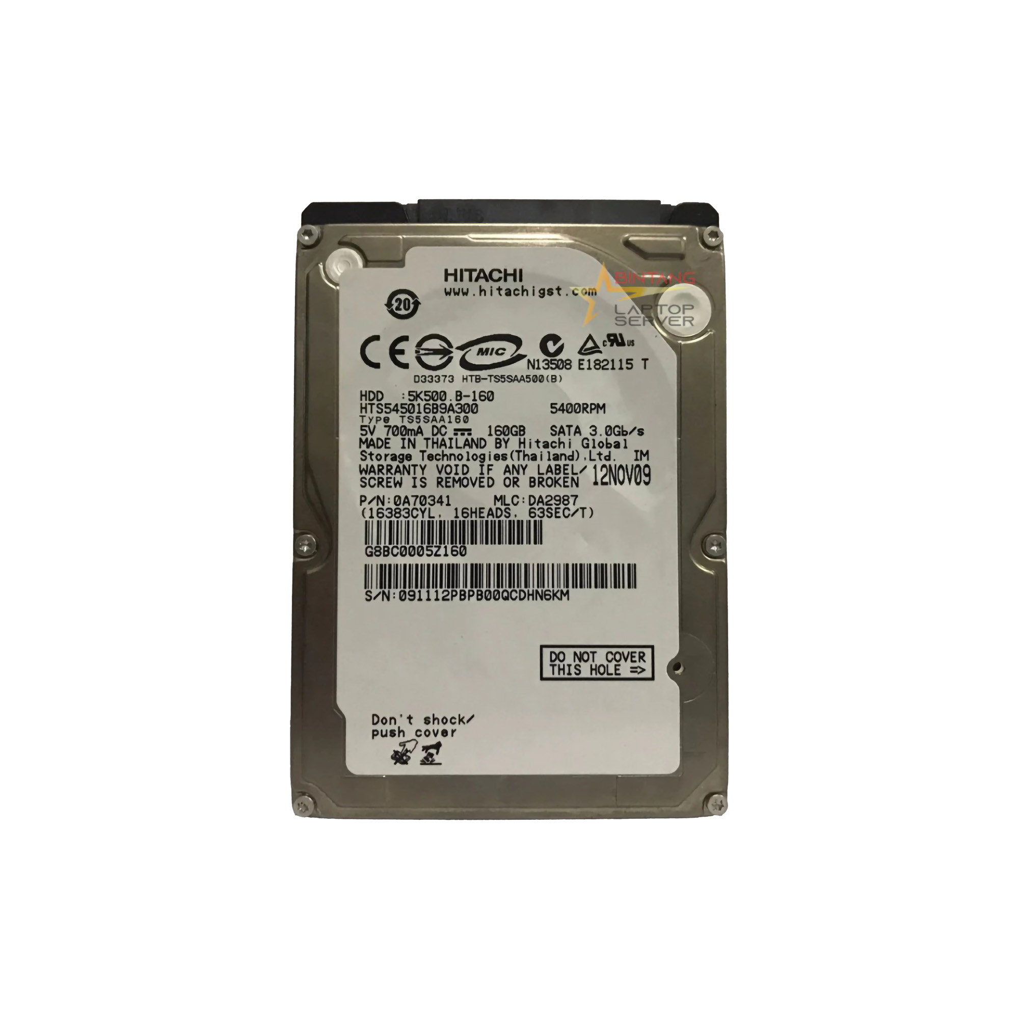 HGST Internal Laptop Hardisk 2.5" 160 GB
