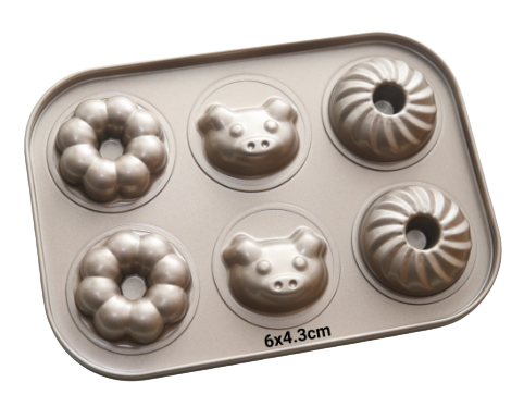 Loyang Teflon Emas Donut Mini ｜ GR-BM-0032