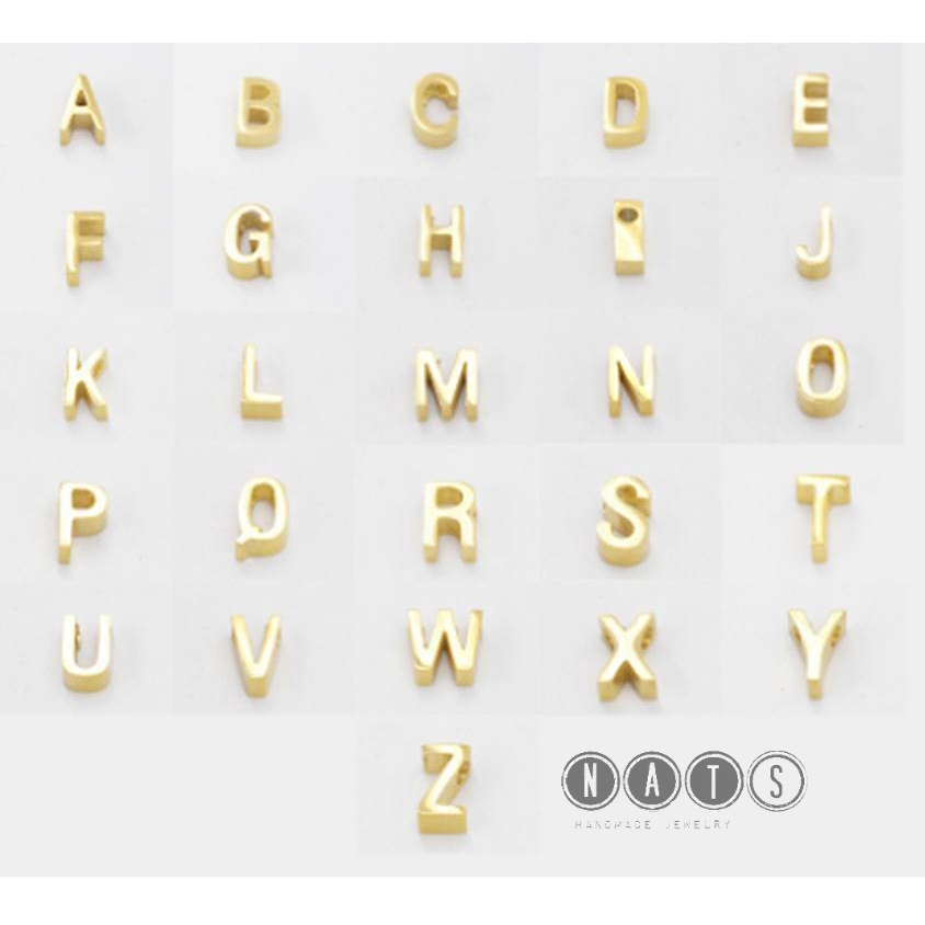 Nats Living Kalung Titanium Wanita Anti Karat 2 Huruf