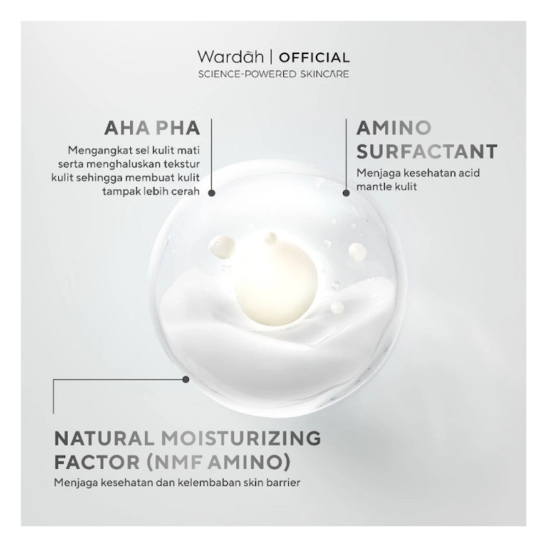 Wardah Crystal Secret NMF Amino + AHA PHA Clarifying Foaming Cleanser