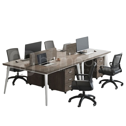 Meja Kerja dengan Pembatas