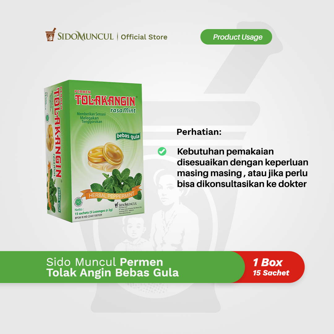 Sido Muncul Permen Tolak Angin Bebas Gula