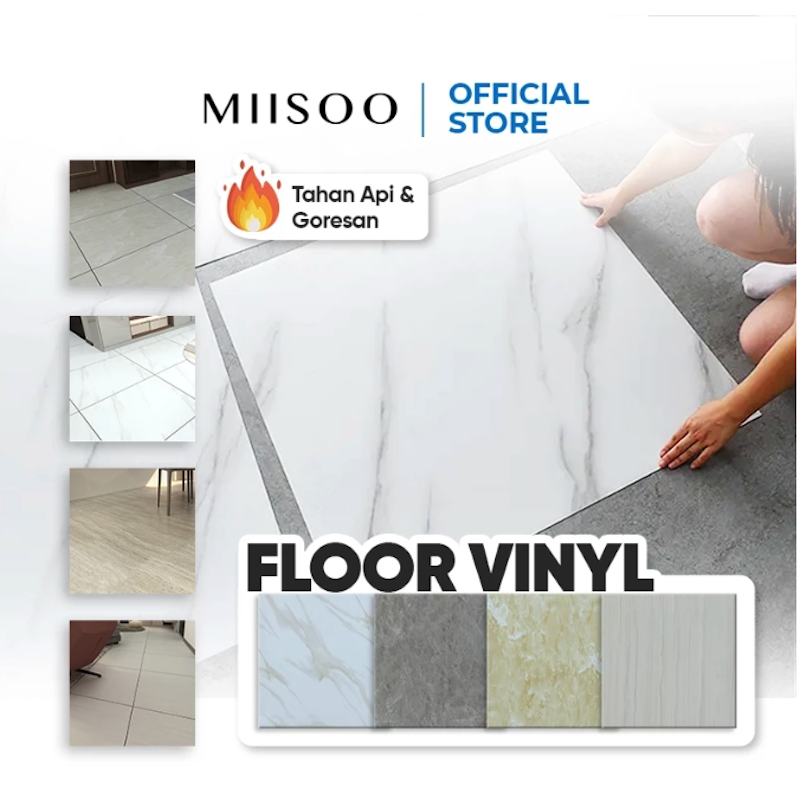 MIISOO Lantai Vinyl Persegi Motif Keramik S55-20