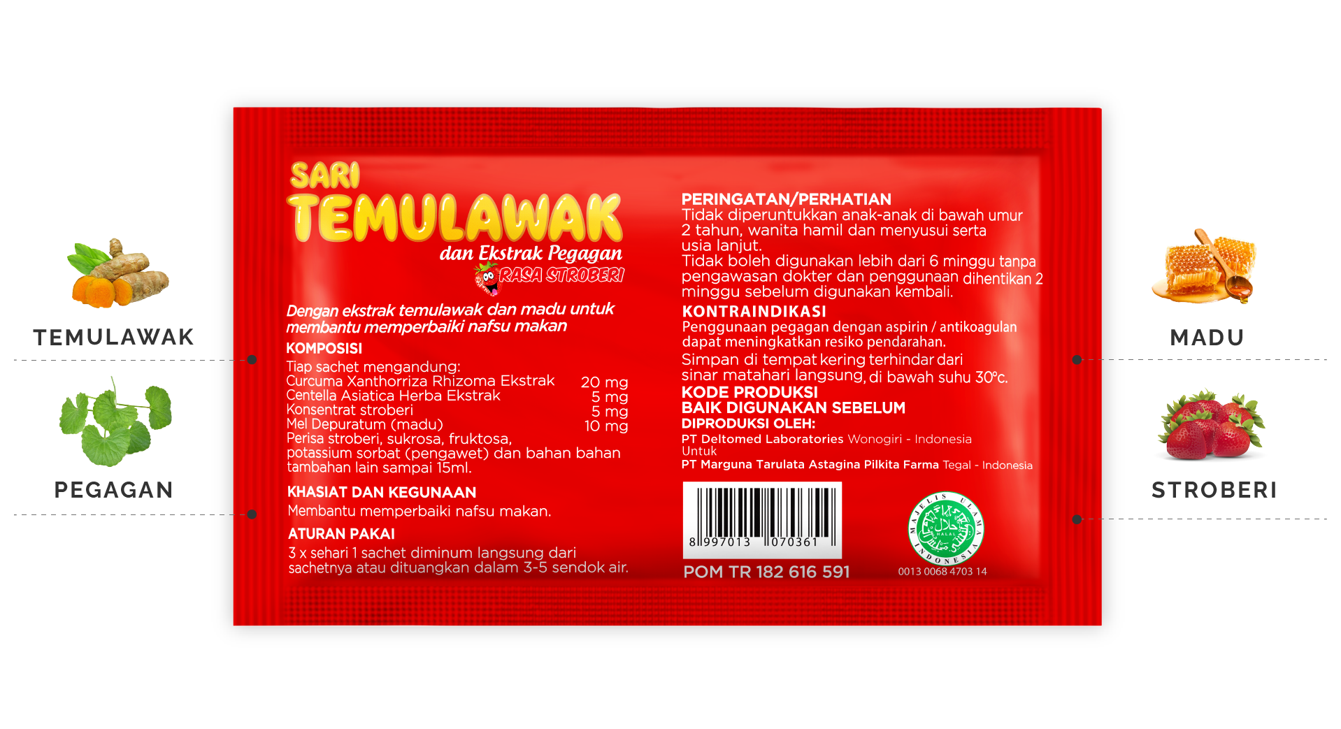 Sirup Herbal Sari Temulawak Stroberi