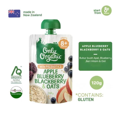 McCallum Industries Only Organic Apple Blueberry Blackberry & Oats 