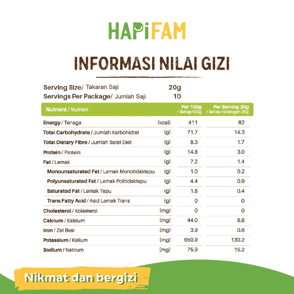 HAPIFAM HAPIHEROS Natural Baby Cereal Bubur Bayi MPASI