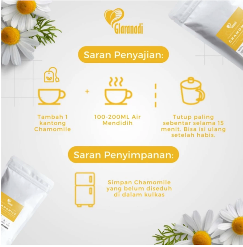 Glaranadi Teh Bunga Chamomile + Spearmint 3