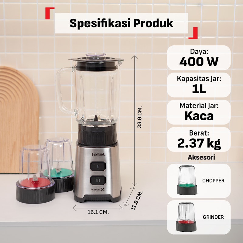 Tefal Blender Pulseo Glass 5