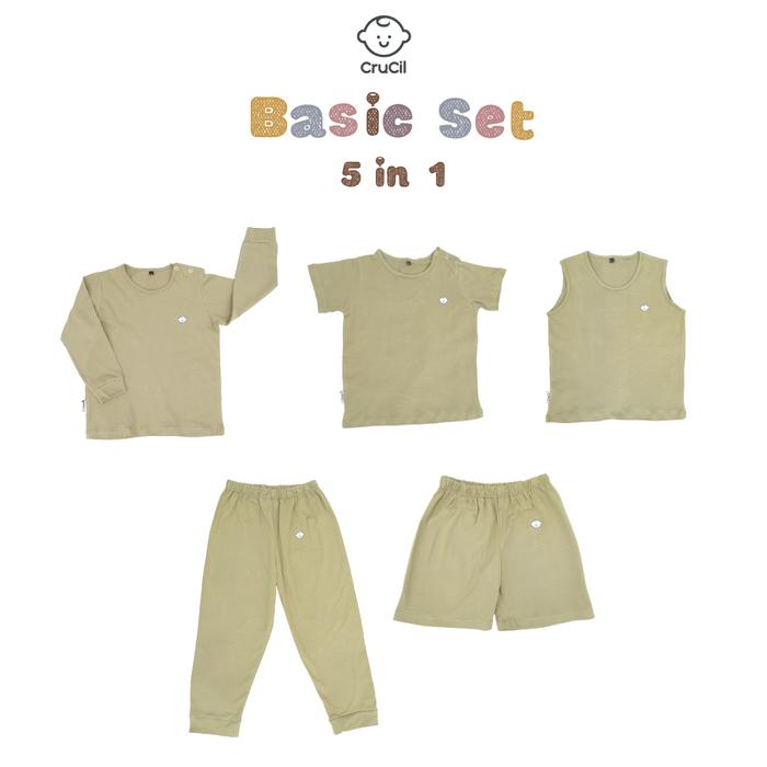 CruCil Factory Baju Kaos Anak Basic Set 5in1 5