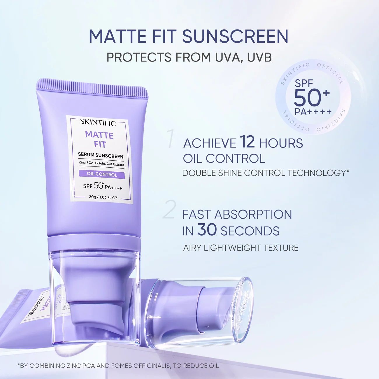 SKINTIFIC Cosmetics SKINTIFIC Matte Fit Serum Sunscreen SPF 50+ PA++++