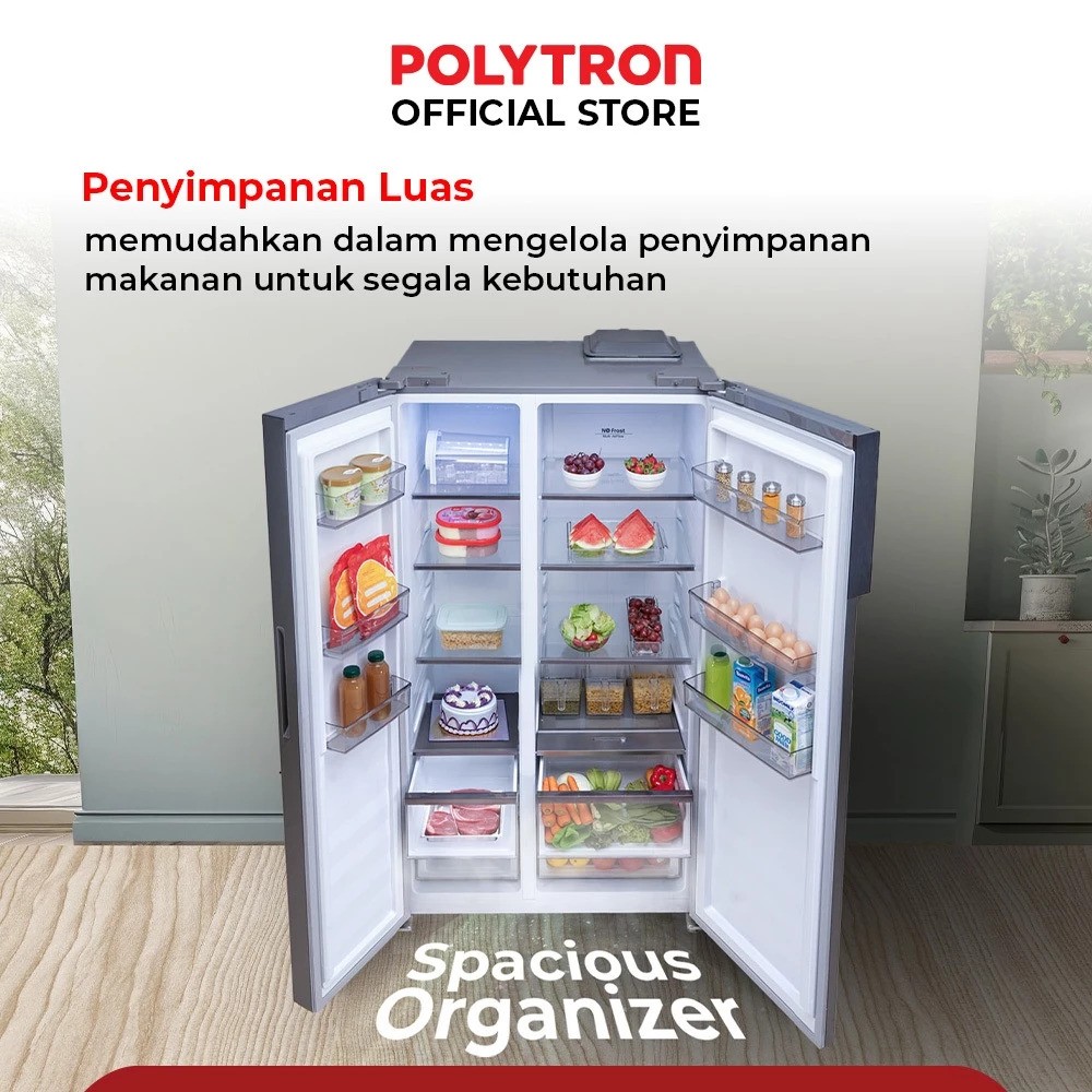 Hartono Istana Teknologi Polytron Kulkas New Side by Side 2 Pintu PRS 520Y
