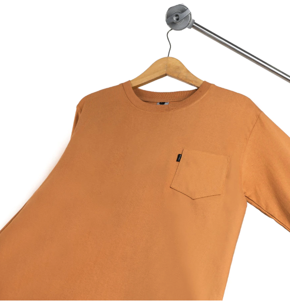  OTSKY Kaos Pria Lengan Panjang Pocket