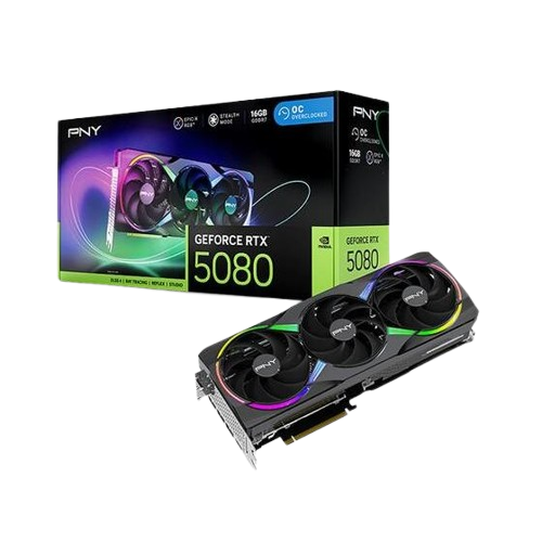 PNY GeForce RTX™ 5080 ARGB EPIC-X RGB™ Overclocked Triple Fan 1