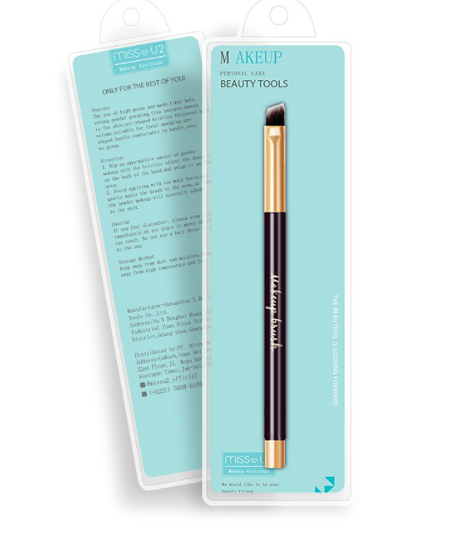 Eyebrow Makeup Brush 01-Warna Hitam Emas 1