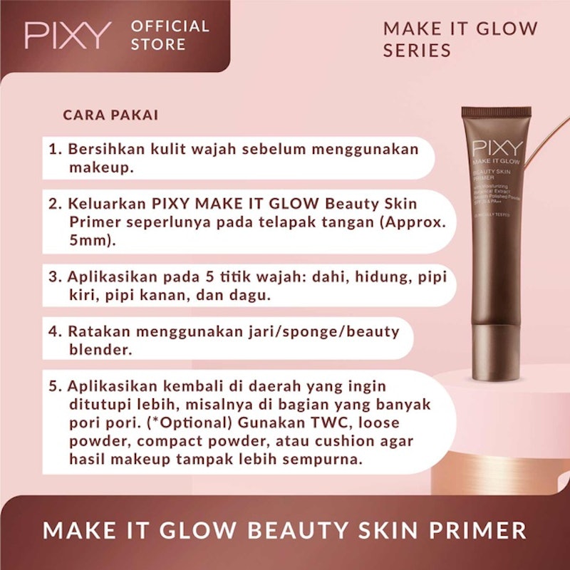 Mandom Indonesia PIXY Make It Glow Beauty Skin Primer
