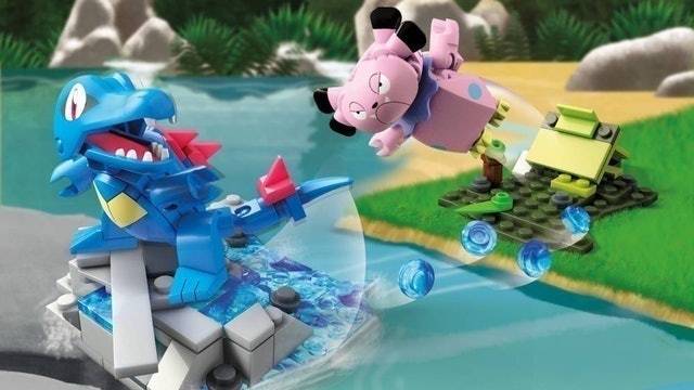 Mega Construx Totodile Vs. Snubbull 1