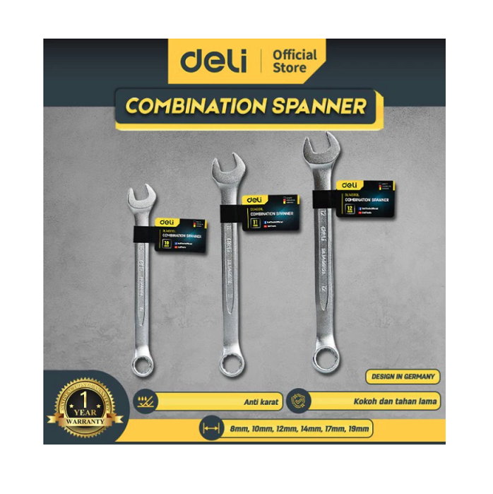 Deli Combination Spanner 8 mm 2