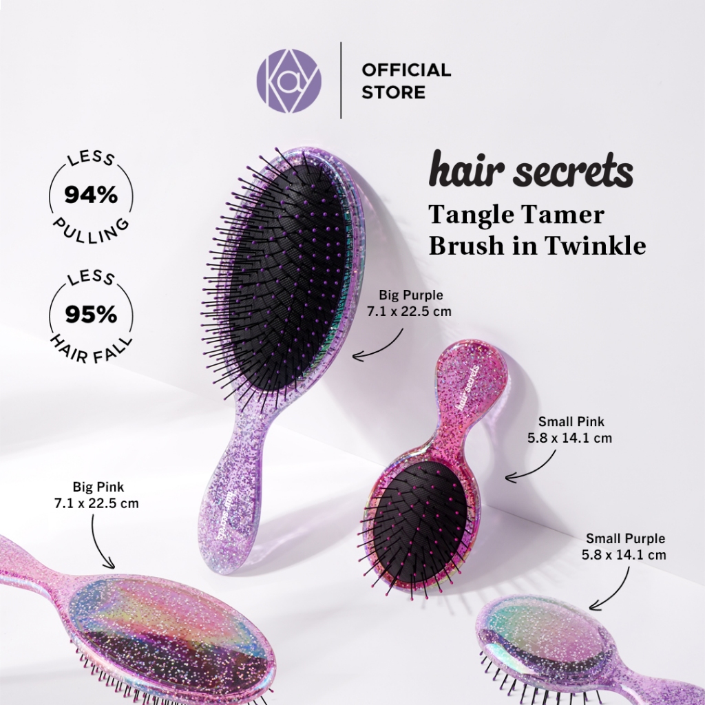  Hair Secrets Tangle Tamer Brush in Twinkle Small Size