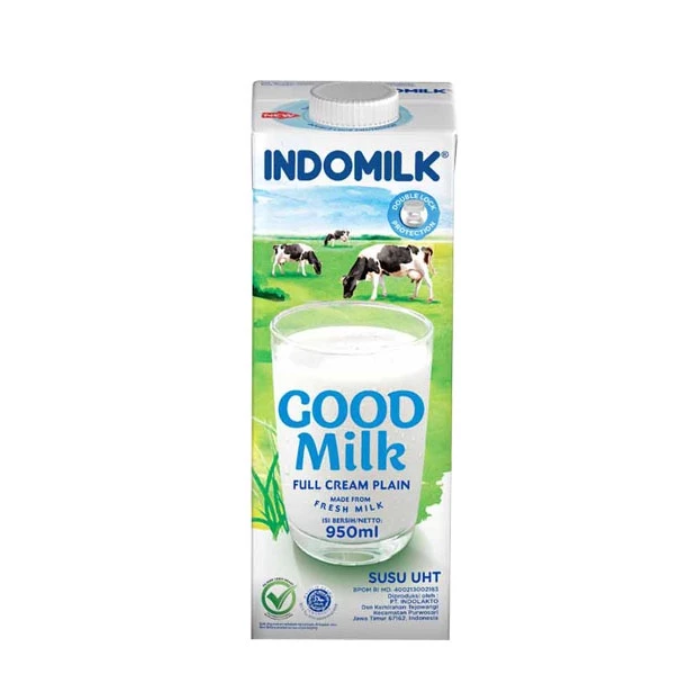 Indomilk Good Milk Full Cream Plain 950 ml