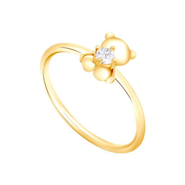ILY GOLD TEDDY - Single Bear Ring / Cincin