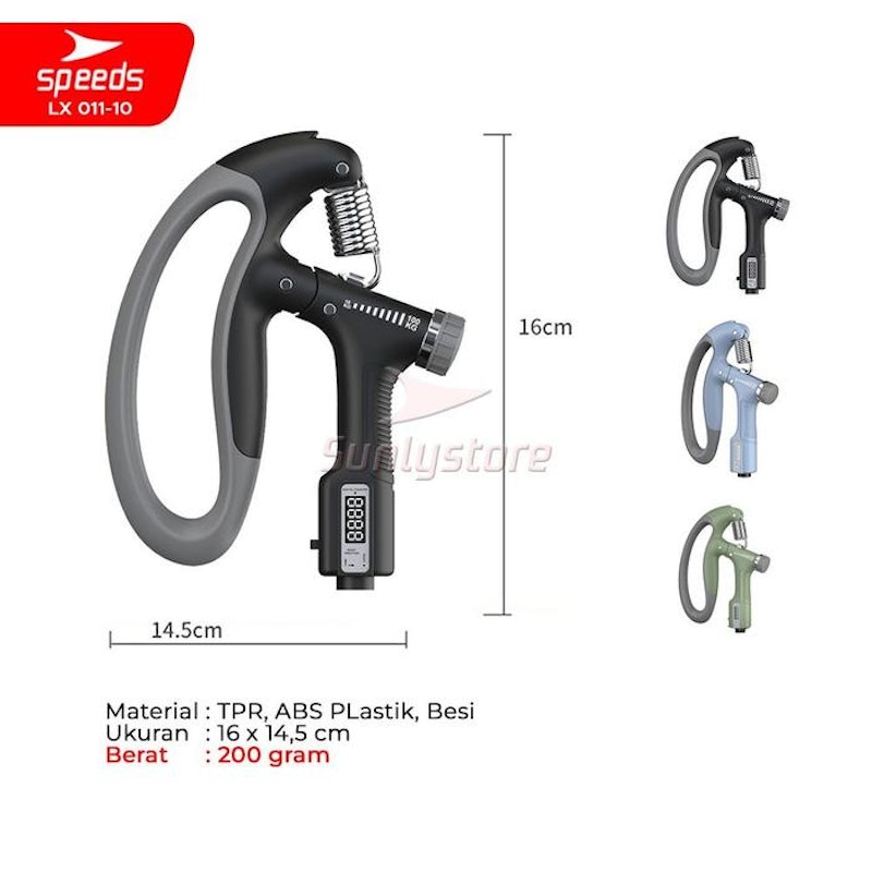 SPEEDS Hand Grip Ergonomis + Digital Counter Hitam 4