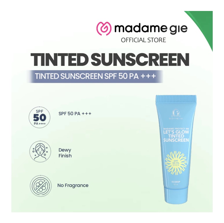 Tjhindatama Mulia Madame Gie Madame Protect Me Let's Glow Tinted Sunscreen SPF 50 PA++++ 01 Light