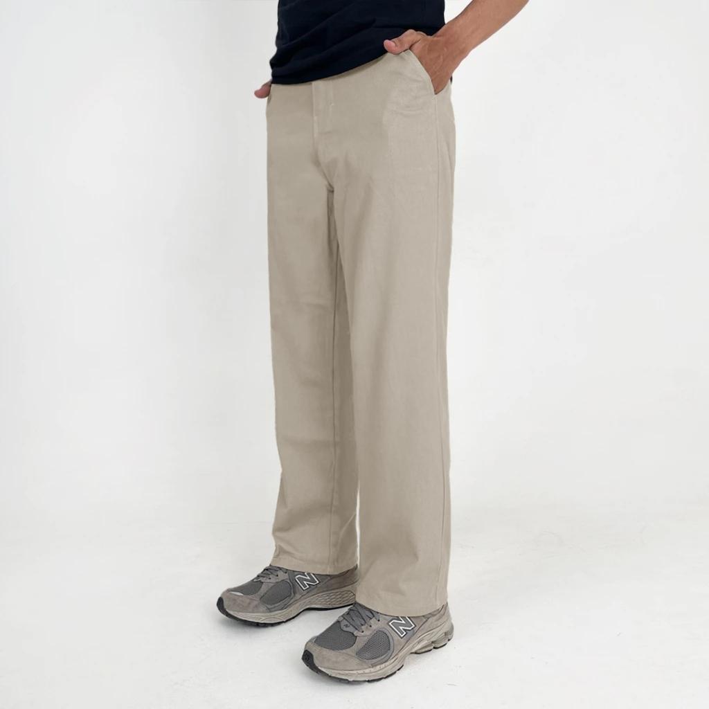  Fairgoods Celana Chinos Panjang Regular Fit Khaki