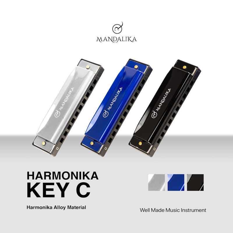 Mandalika Harmonica Key C 10 Holes 4