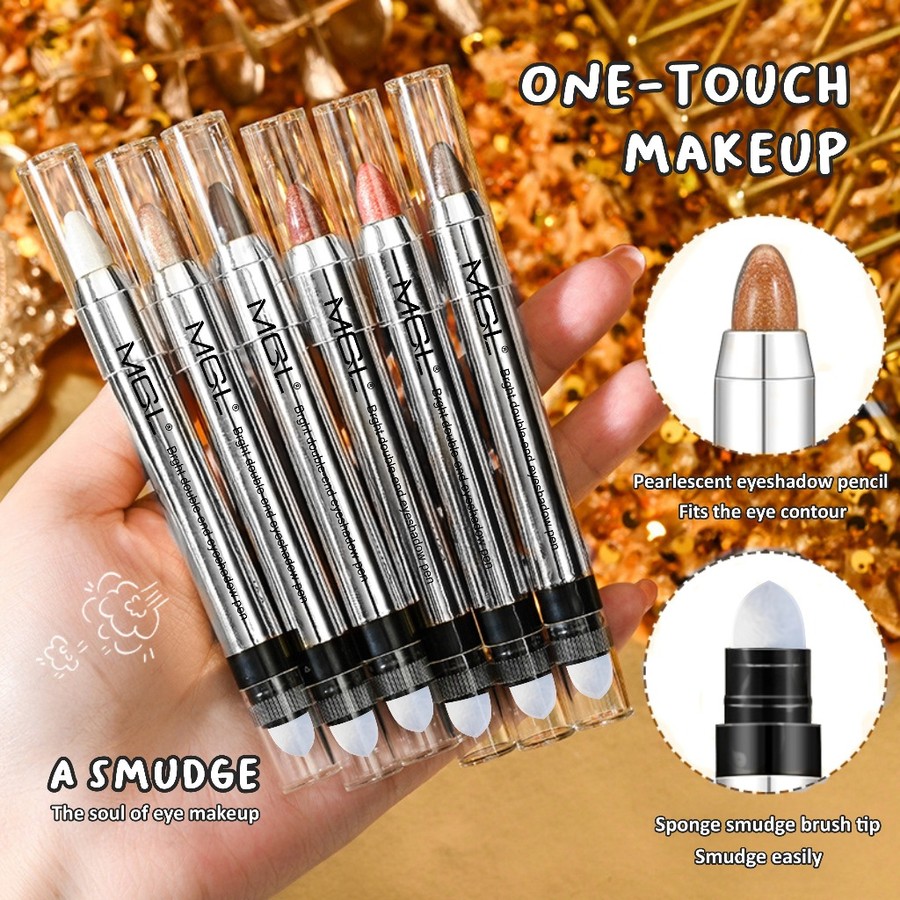  MGL Bright Double-End Eye Shadow Pen 02 Sugar Orange