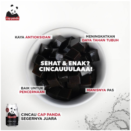 Kino Cap Panda Grass Jelly Selasih
