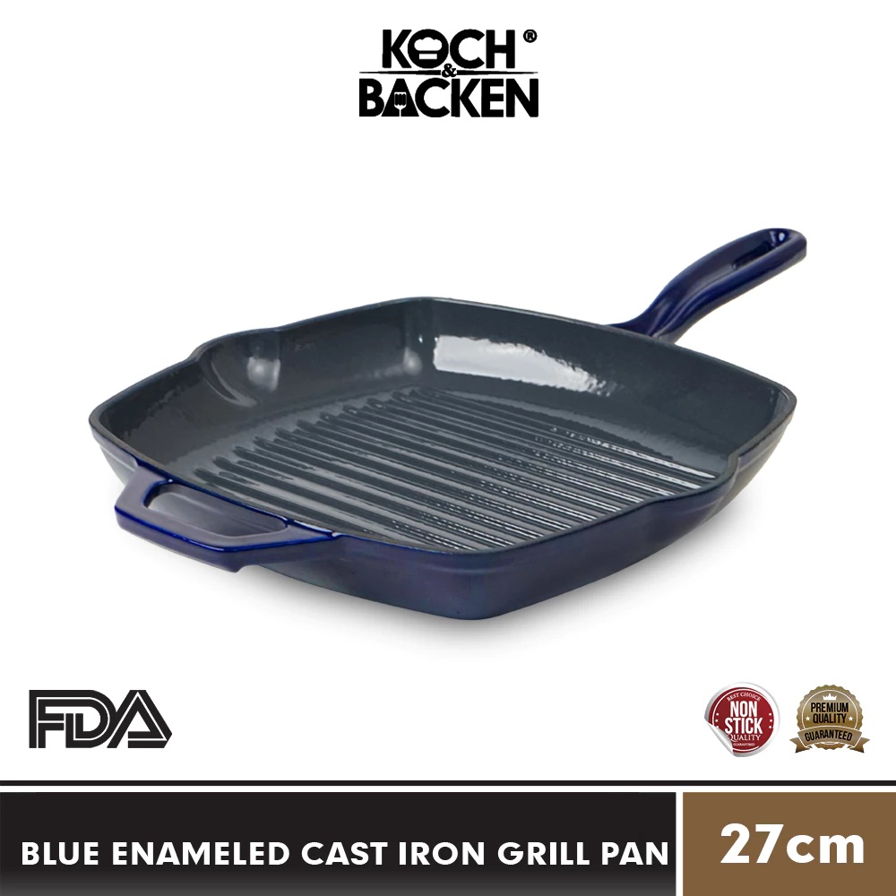 Koch Backen International Koch&Backen Cast Iron Enamel Grill Pan
